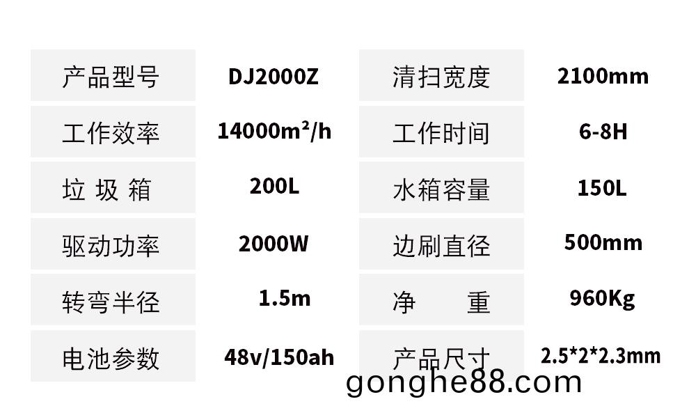 DJ2000Z駕駛(shi)式掃地(di)機  電(dian)動(dong)清掃(sao)車價格(ge)